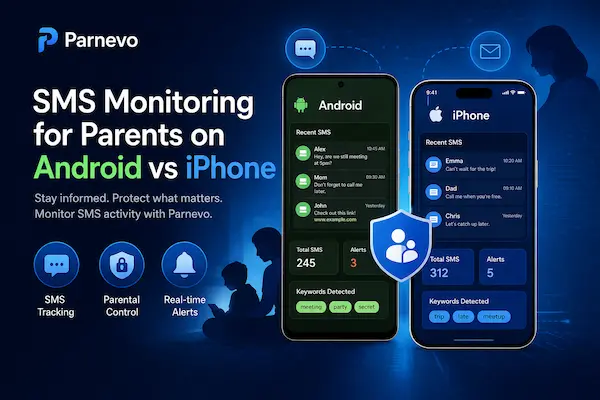 SMS Monitoring for Parents on Android vs iPhone